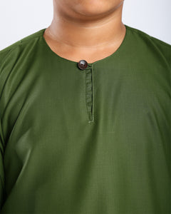 Bangsawan Baju Melayu Set Kids - OLIVE