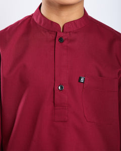 Sultan Baju Melayu Top Kids - MAROON