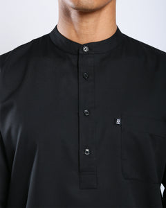 Sultan Baju Melayu Top Adults - BLACK