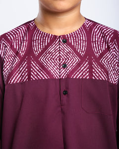 Aristocrat 3.0 Kurta Kids - BURGUNDY