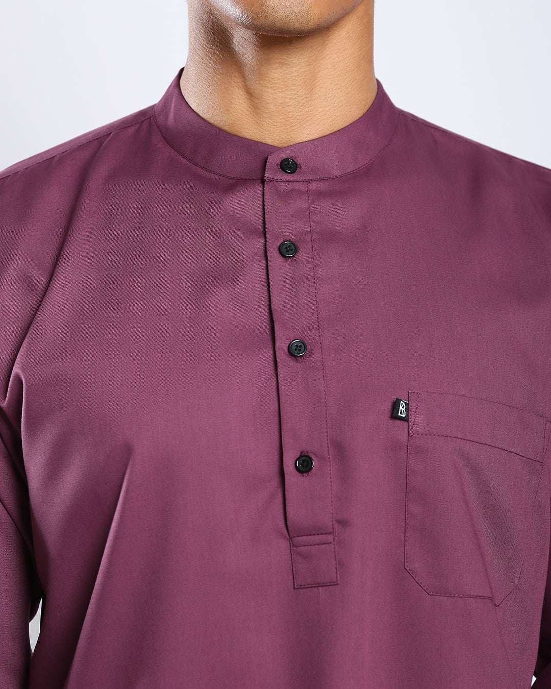 Sultan Baju Melayu Top Adults - PLUM