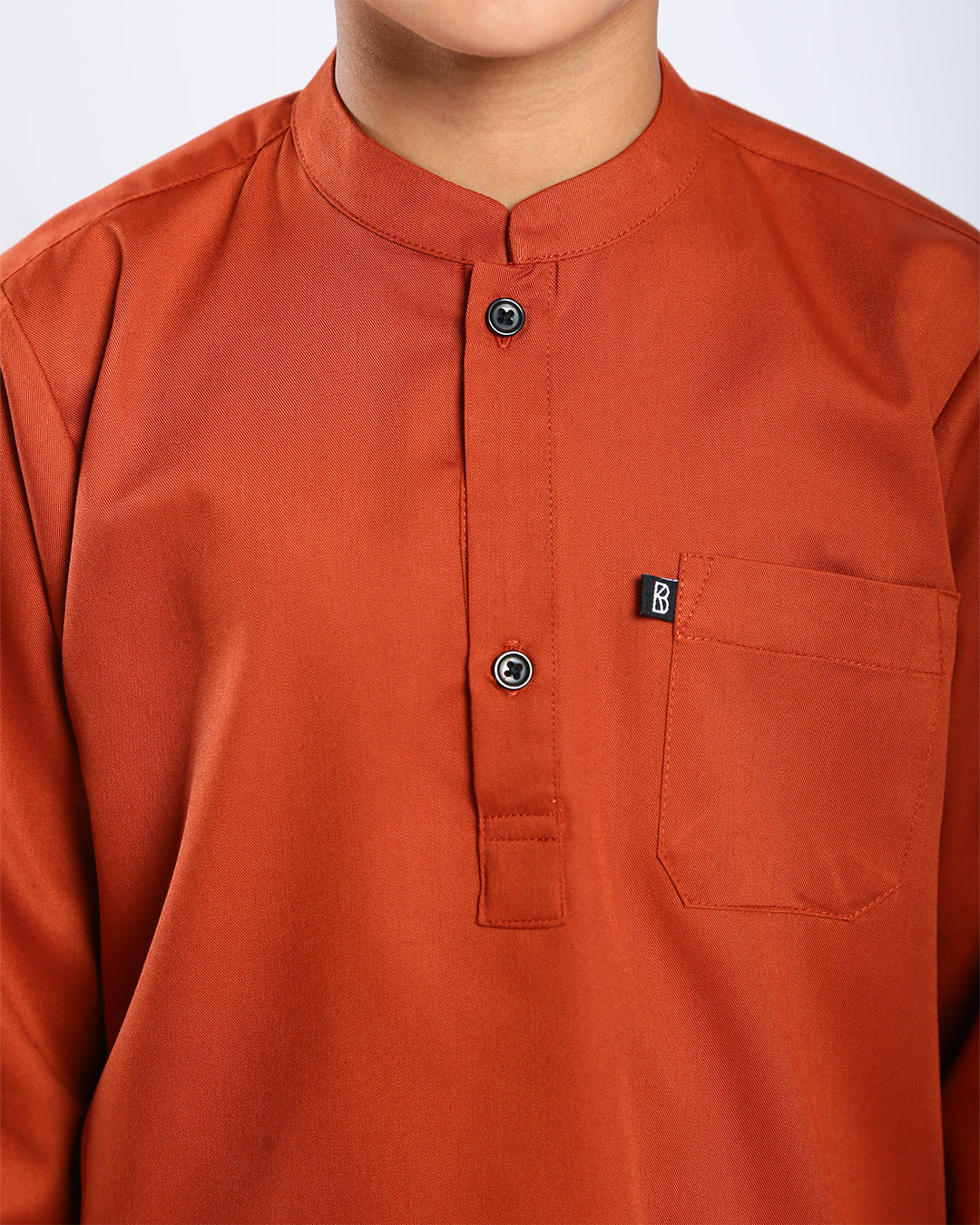 Sultan Baju Melayu Top Kids - BURNT ORANGE