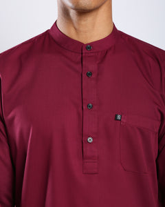 Sultan Baju Melayu Top Adults - MAROON