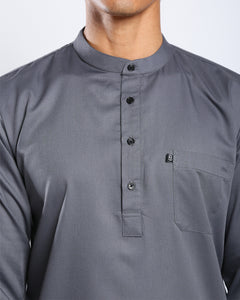 Sultan Baju Melayu Top Adults - GREY