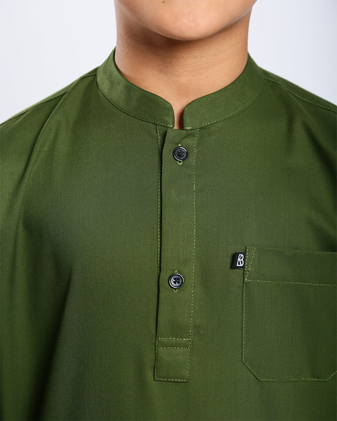 Sultan Baju Melayu Top Kids - OLIVE