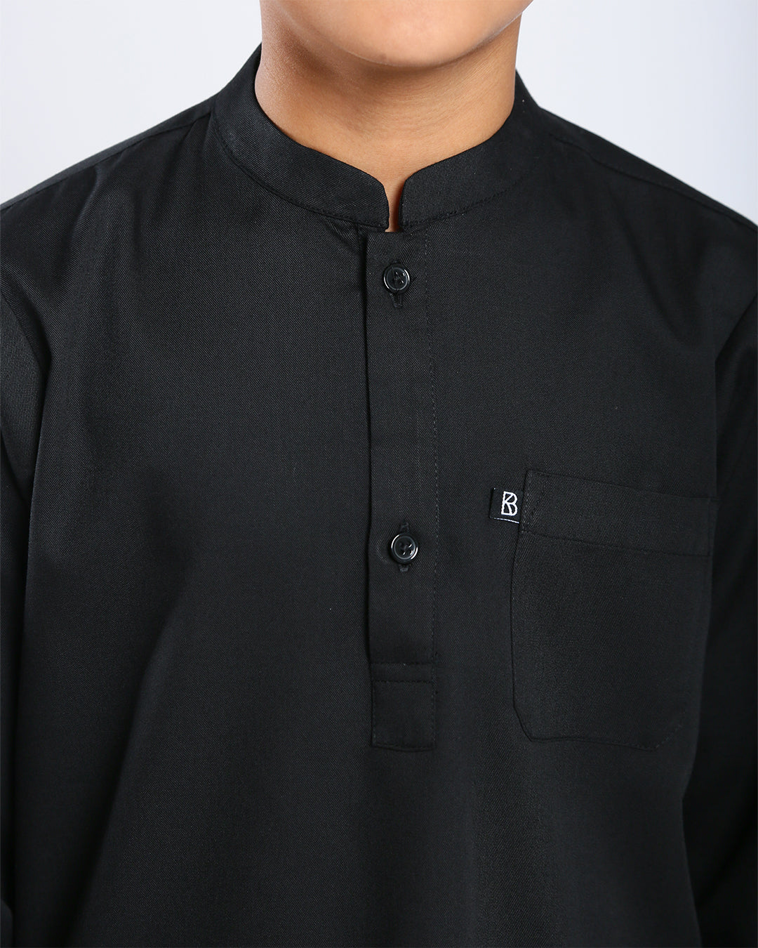 Sultan Baju Melayu Top Kids - BLACK