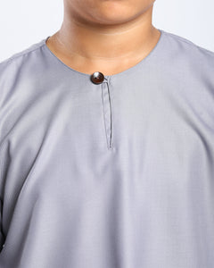 Bangsawan Baju Melayu Set Kids - SILVER