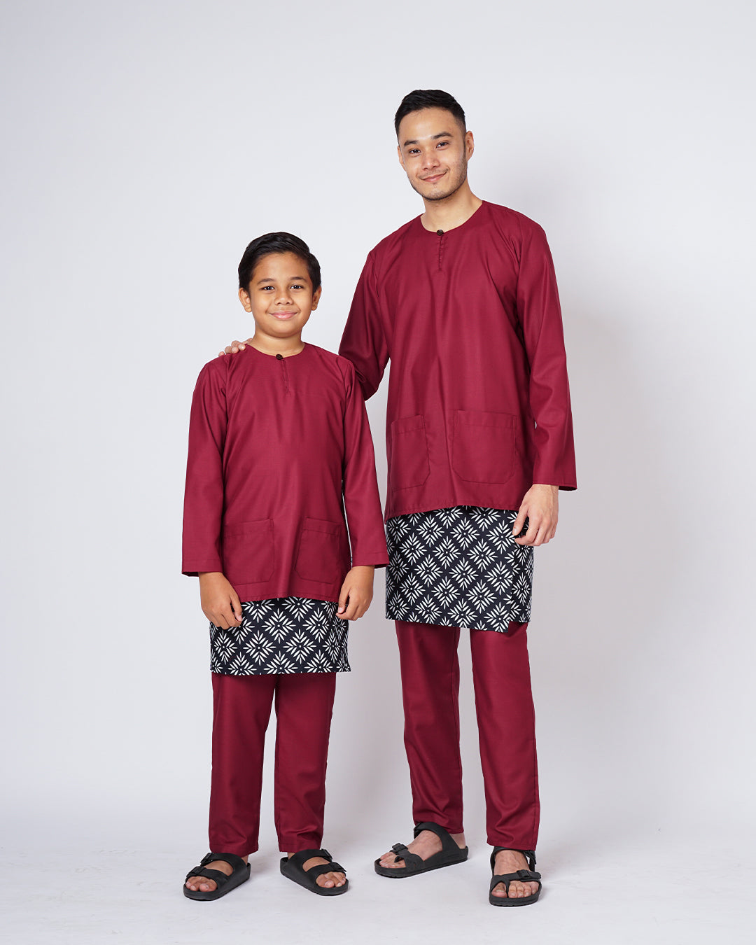 Bangsawan Baju Melayu Set Adults - MAROON
