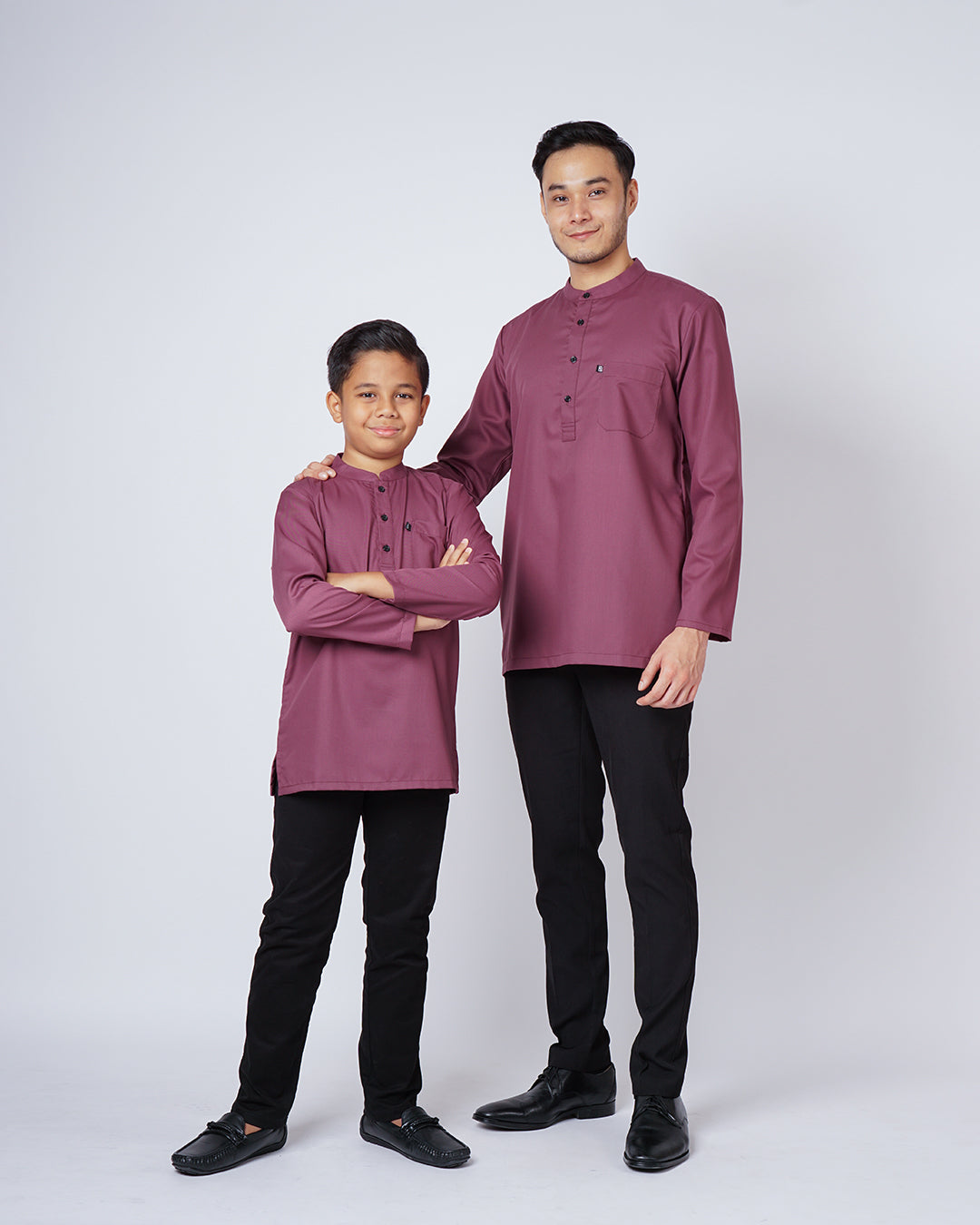 Sultan Baju Melayu Top Adults - PLUM
