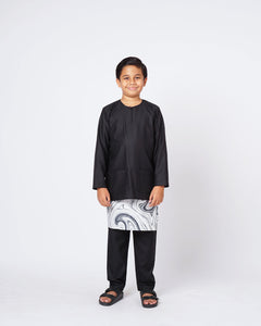 Bangsawan Baju Melayu Set Kids - BLACK
