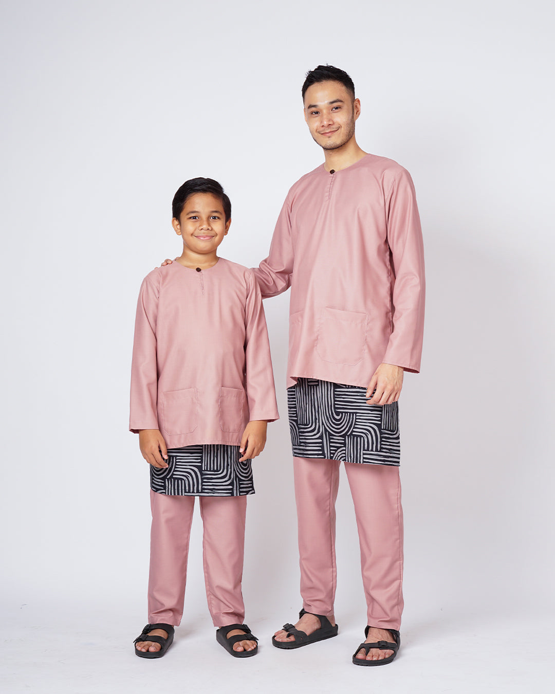 Bangsawan Baju Melayu Set Kids - DUSTY PURPLE