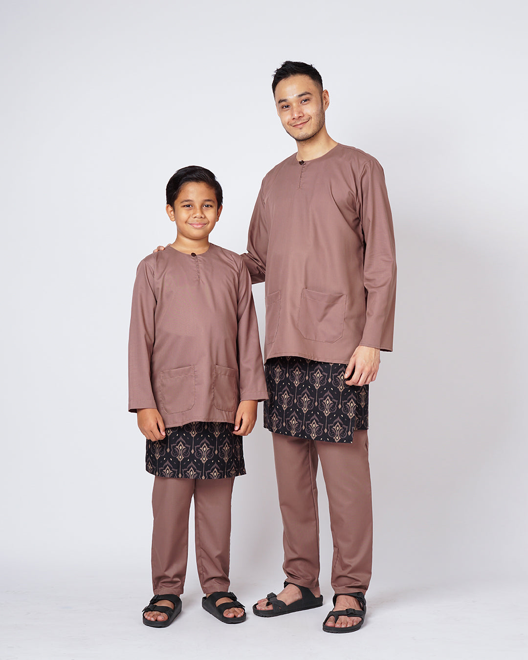 Bangsawan Baju Melayu Set Kids - BROWN