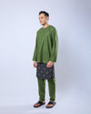 Bangsawan Baju Melayu Set Adults - OLIVE