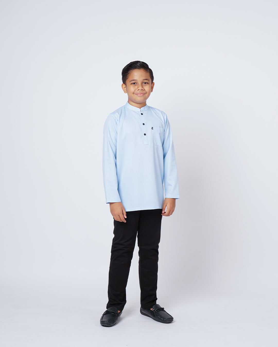 Sultan Baju Melayu Top Kids - LIGHT BLUE