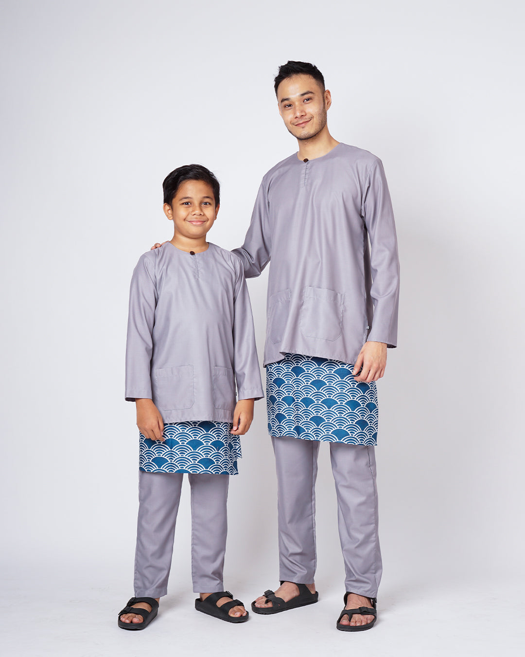 Bangsawan Baju Melayu Set Kids - SILVER
