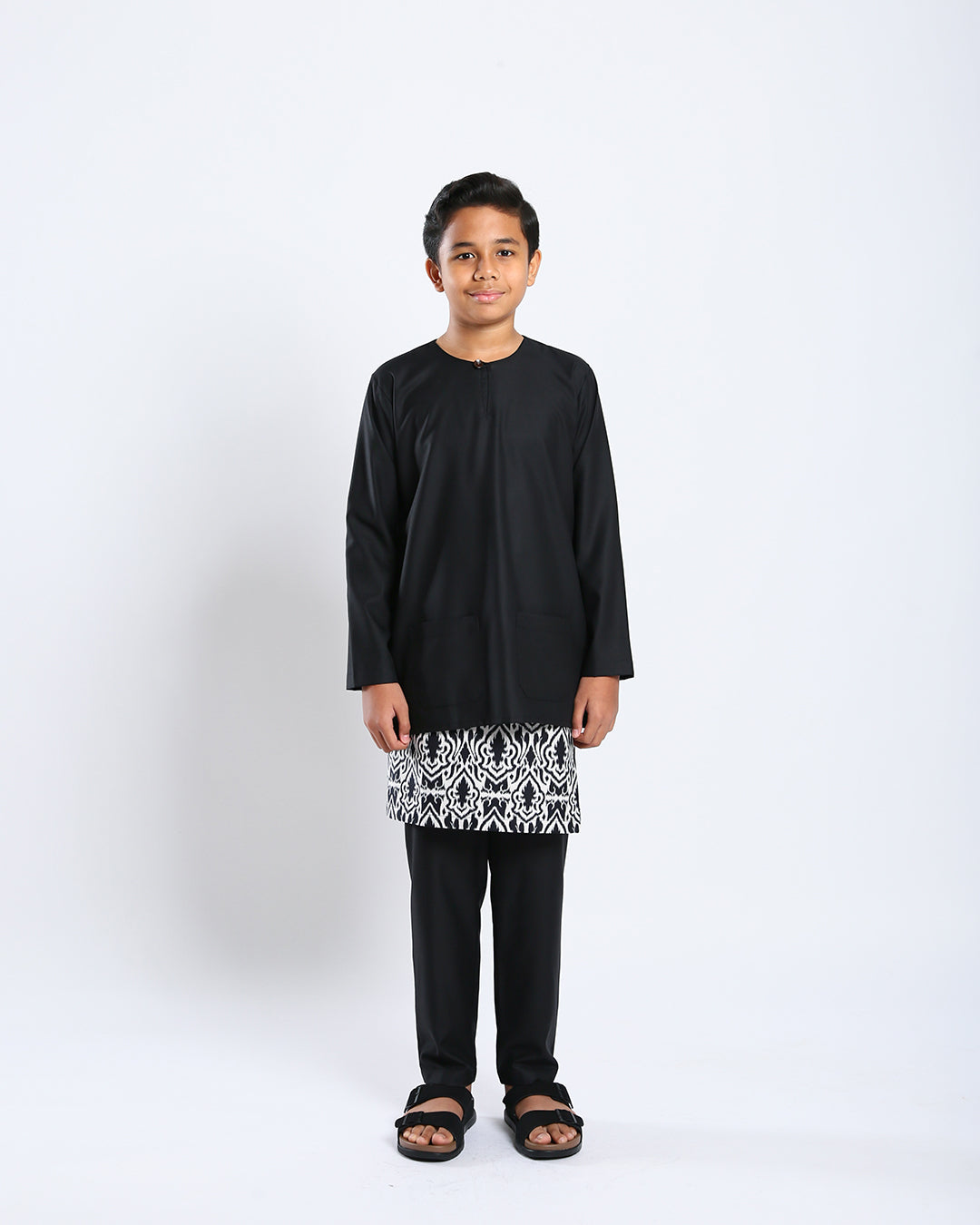 Bangsawan Baju Melayu Set Kids - BLACK