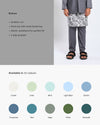 Bangsawan Baju Melayu Set Kids - GREY