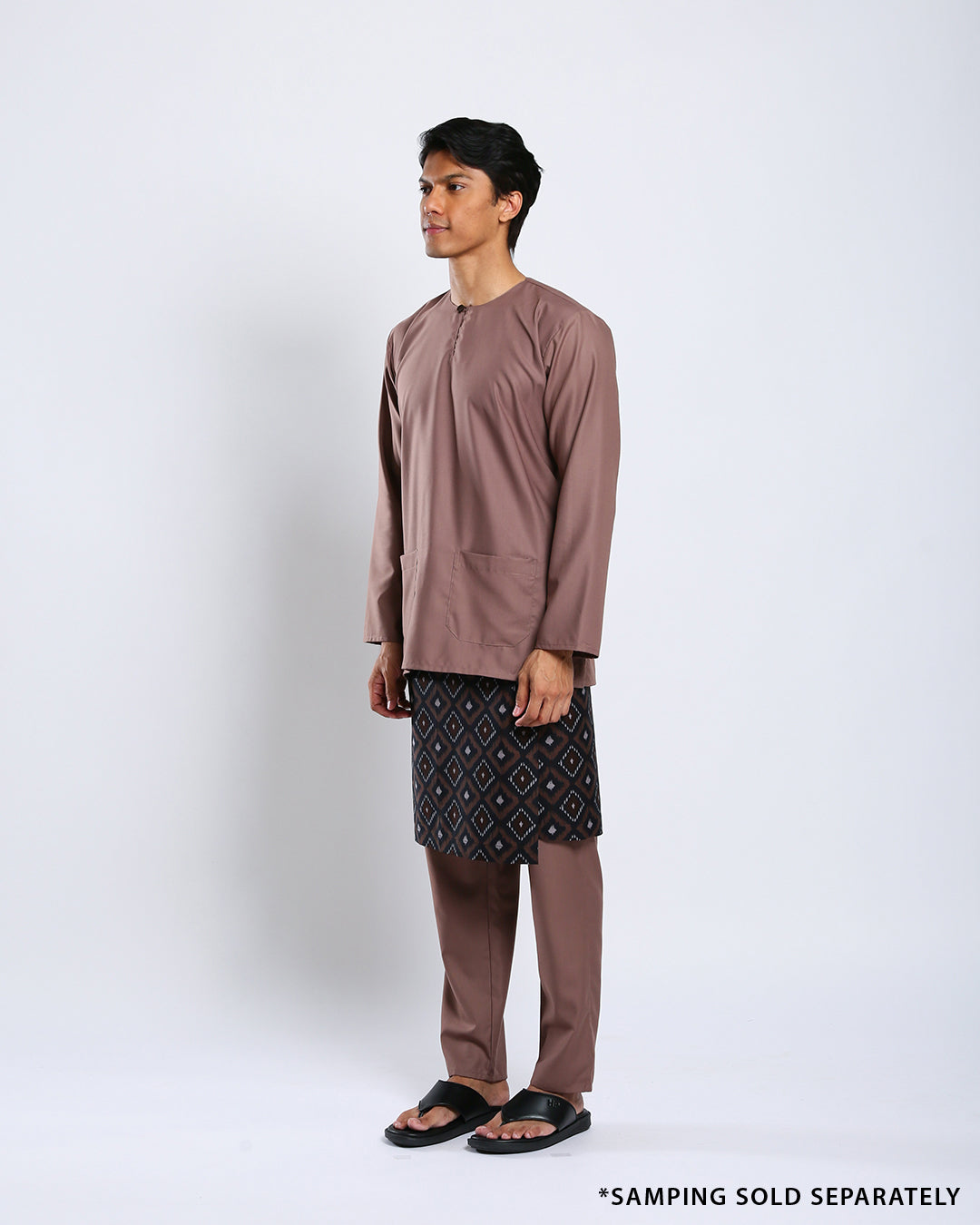 Bangsawan Baju Melayu Set Adults - BROWN