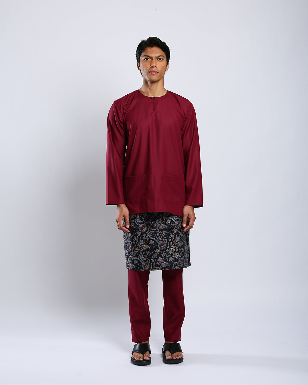 Bangsawan Baju Melayu Set Adults - MAROON