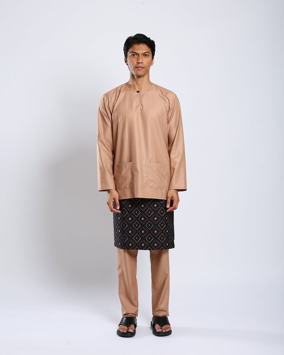 Bangsawan Baju Melayu Set Adults - LIGHT ORANGE