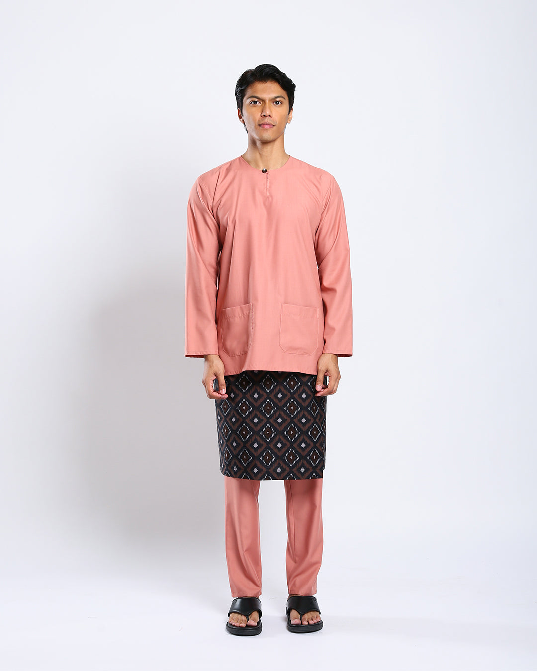 Bangsawan Baju Melayu Set Adults - PEACH