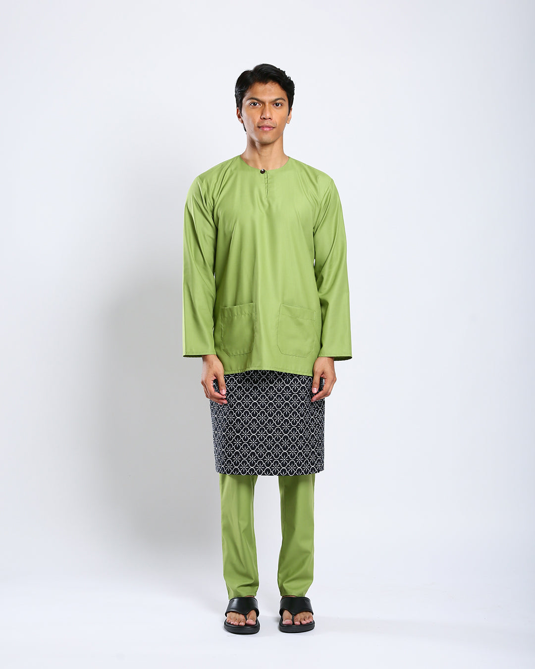 Bangsawan Baju Melayu Set Adults - PEAR GREEN