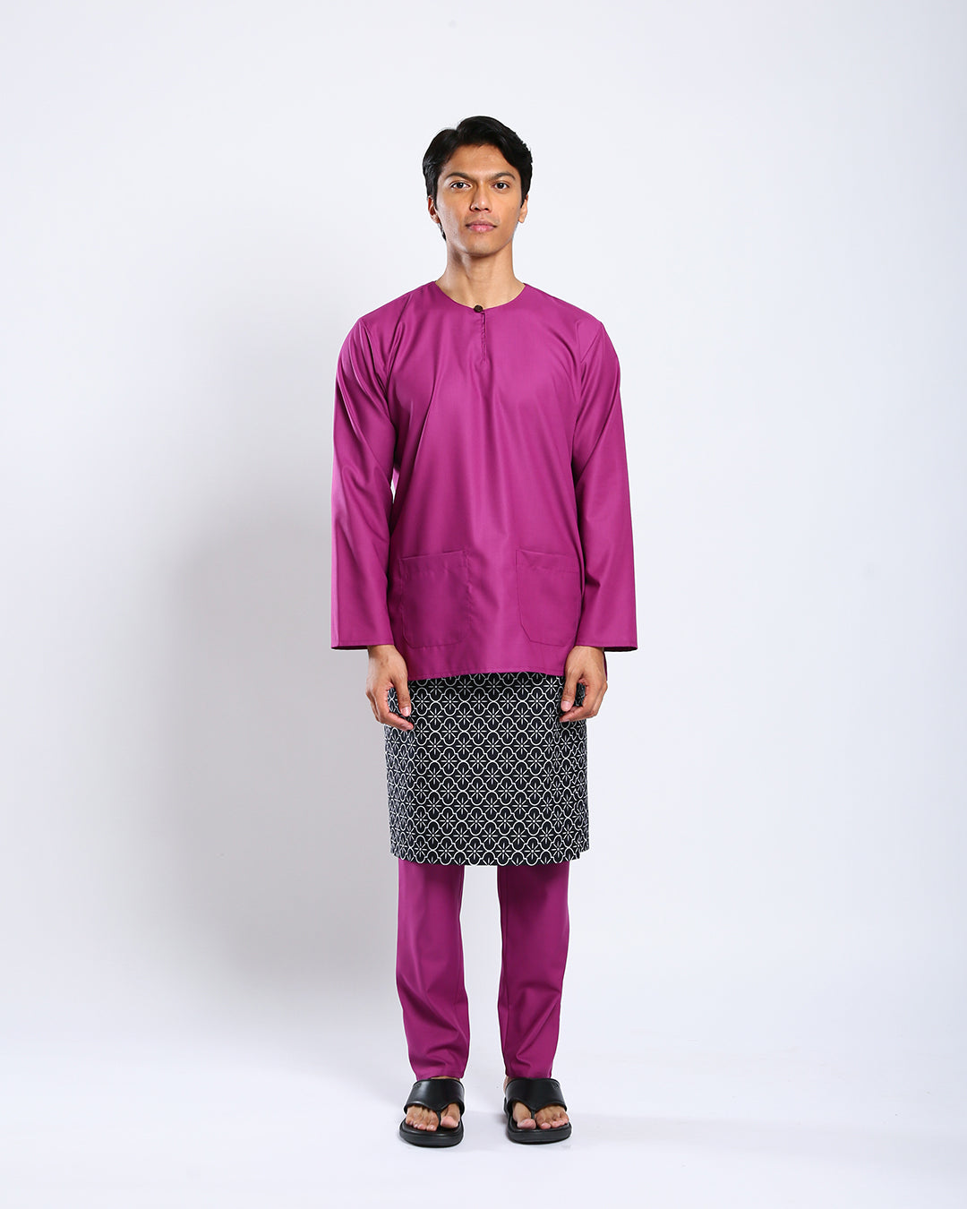 Bangsawan Baju Melayu Set Adults - MAGENTA