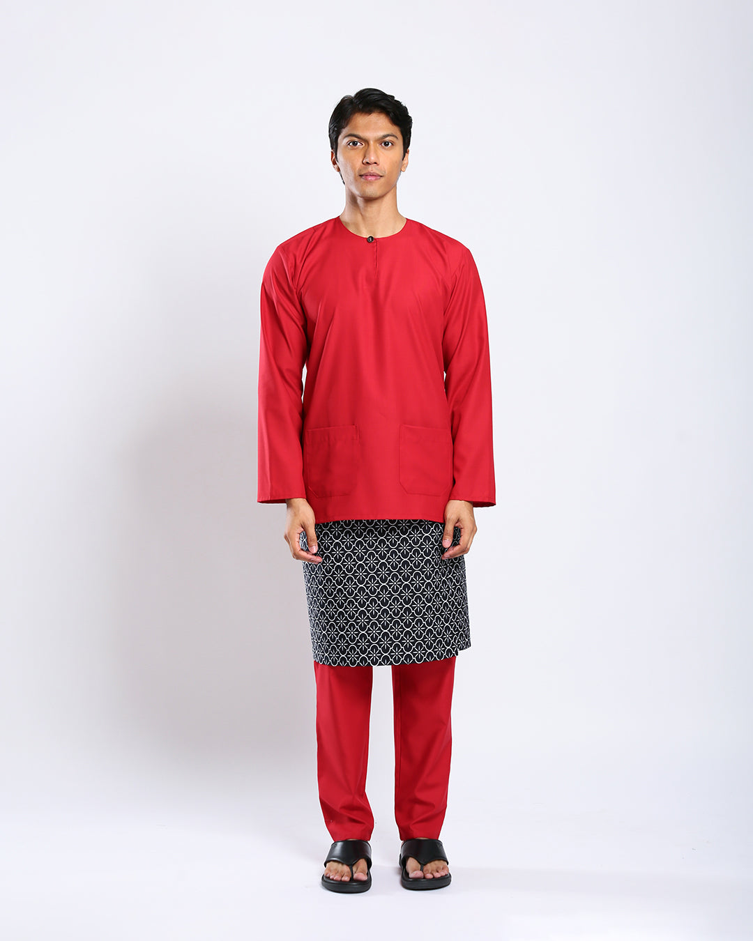 Bangsawan Baju Melayu Set Adults - RED