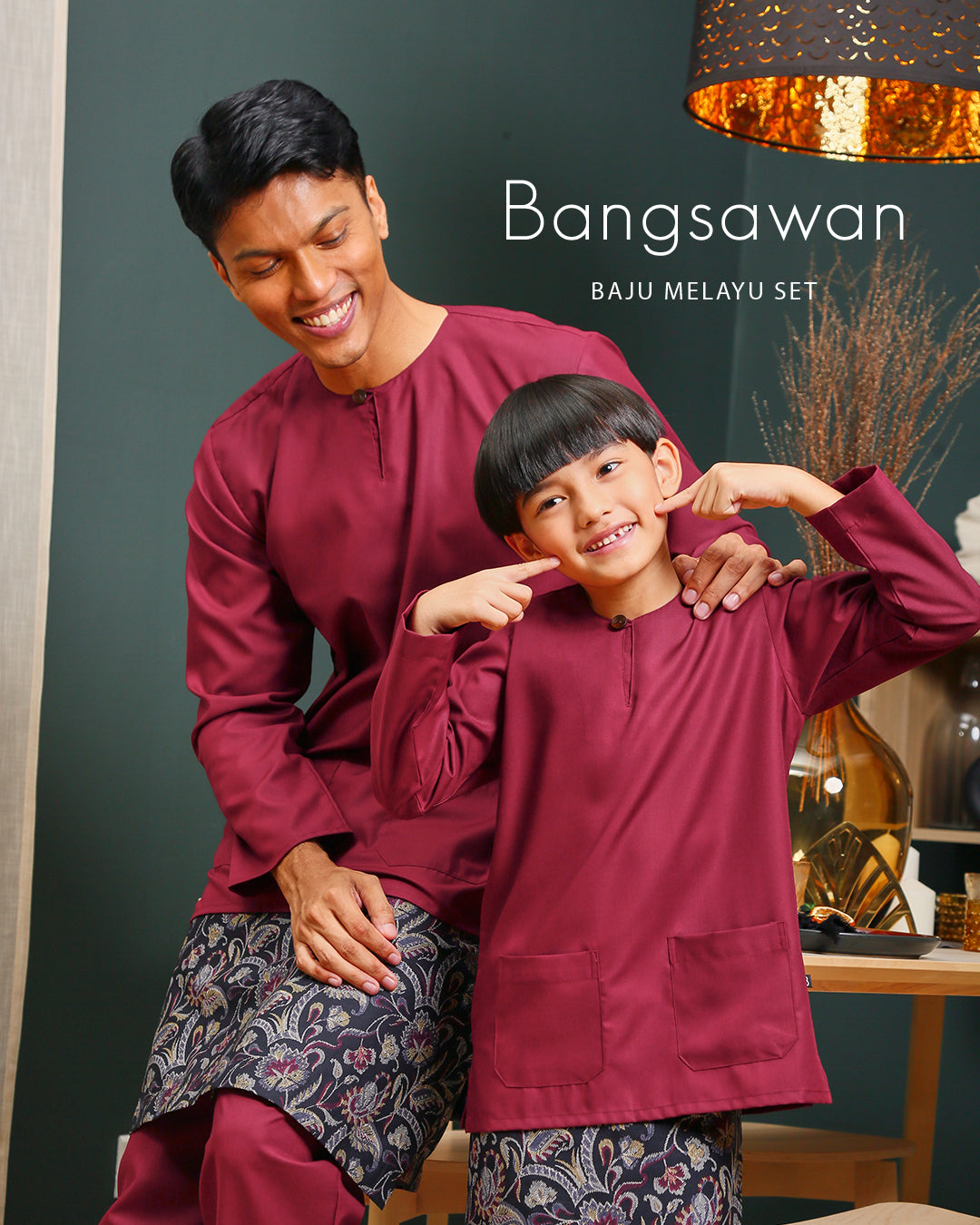 Bangsawan Baju Melayu Set Adults - RED