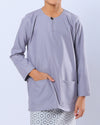 Bangsawan Baju Melayu Set Kids - SILVER