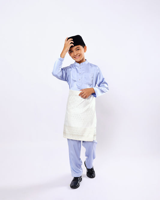 Mahkota Baju Melayu Set MS Kids - PERIWINKLE