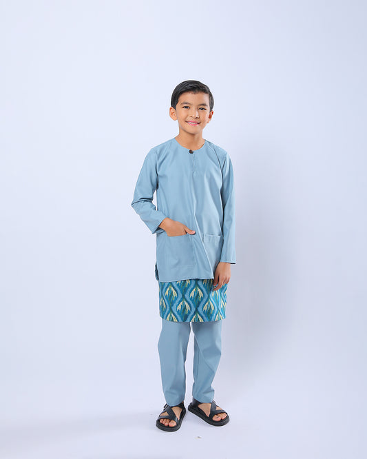 Bangsawan Baju Melayu Set Kids - DENIM
