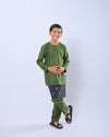 Bangsawan Baju Melayu Set Kids - OLIVE
