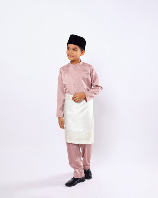 Mahkota Baju Melayu Set FS Kids - DUSTY PINK