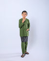 Bangsawan Baju Melayu Set Kids - OLIVE