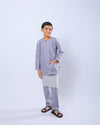 Bangsawan Baju Melayu Set Kids - SILVER