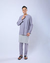 Bangsawan Baju Melayu Set Adults - SILVER