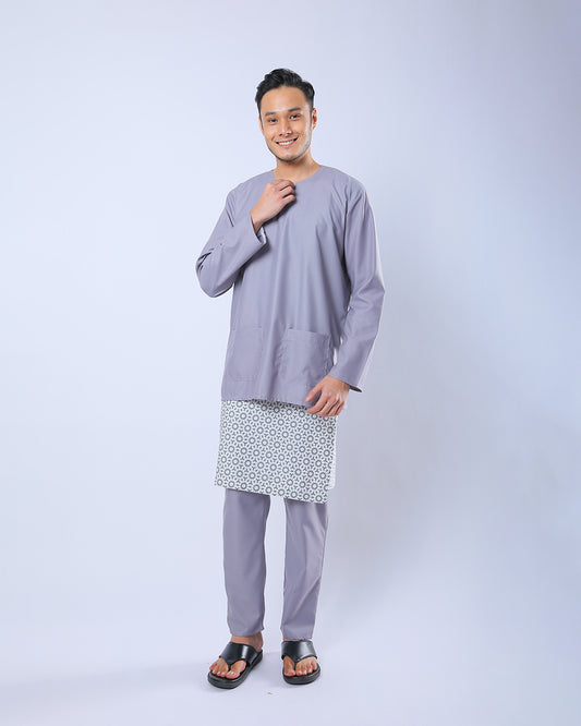 Bangsawan Baju Melayu Set Adults - SILVER