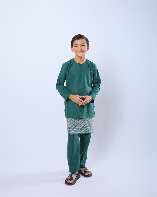 Bangsawan Baju Melayu Set Kids - EMERALD