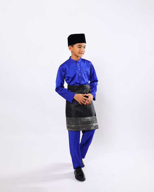 Mahkota Baju Melayu Set FS Kids - ROYAL BLUE