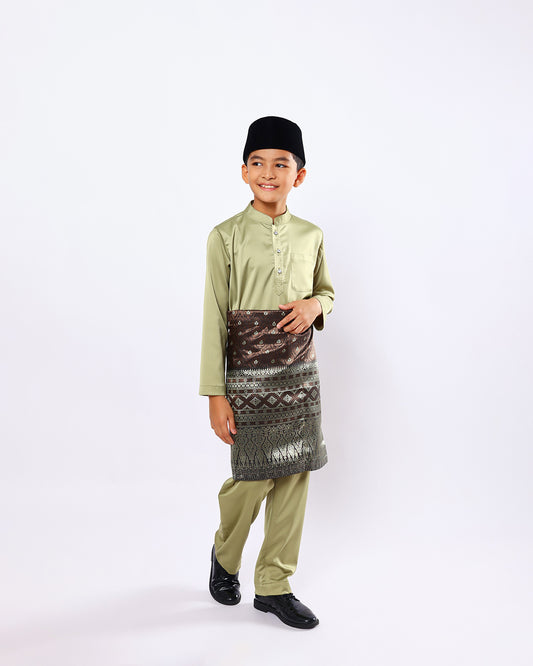 Mahkota Baju Melayu Set FS Kids - PISTACHIO