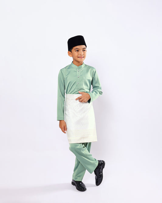 Mahkota Baju Melayu Set FS Kids - ALOE GREEN
