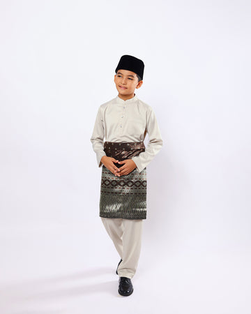 Mahkota Baju Melayu Set FS Kids - BEIGE