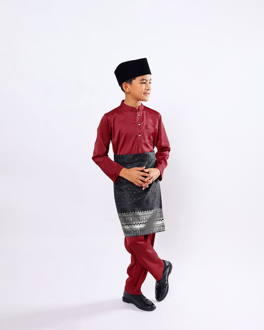 Mahkota Baju Melayu Set FS Kids - MAROON