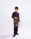 Mahkota Baju Melayu Set MS Kids - ROYAL PURPLE