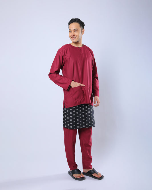 Bangsawan Baju Melayu Set Adults - MAROON