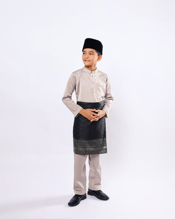 Mahkota Baju Melayu Set FS Kids - TAUPE