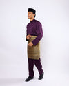 Mahkota Baju Melayu Set MS Adults - ROYAL PURPLE