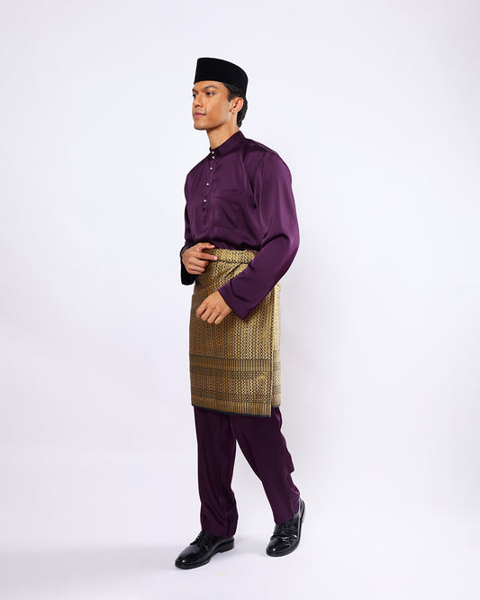 Mahkota Baju Melayu Set MS Adults - ROYAL PURPLE
