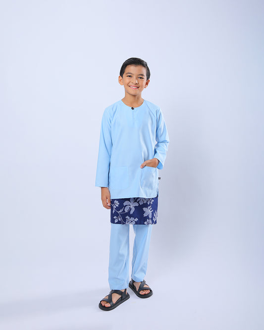 Bangsawan Baju Melayu Set Kids - LIGHT BLUE